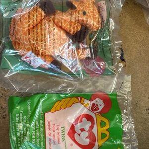 McDonalds Teenie Beanie Baby Twigs the Giraffe 1998 Happy Meal Sealed Toy#3